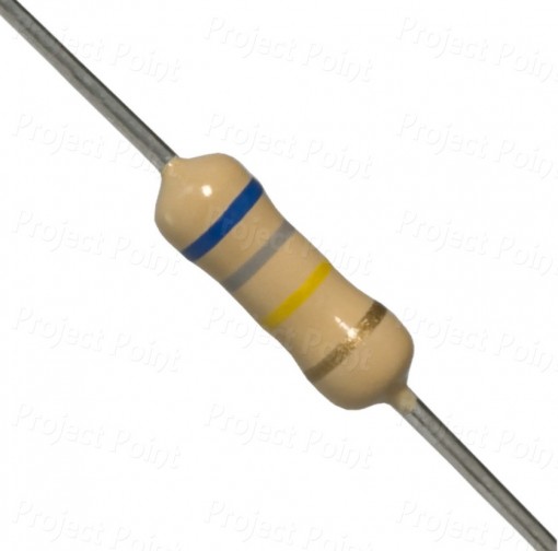 680K Ohm 0.5W Carbon Film Resistor 5% - High Quality (Min Order Quantity 1pc for this Product)