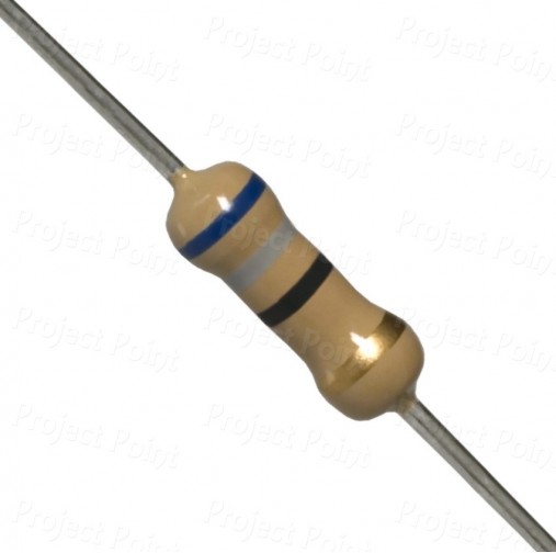 68 Ohm 0.5W Carbon Film Resistor 5% - High Quality (Min Order Quantity 1pc for this Product)