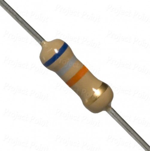 68K Ohm 0.5W Carbon Film Resistor 5% - High Quality (Min Order Quantity 1pc for this Product)