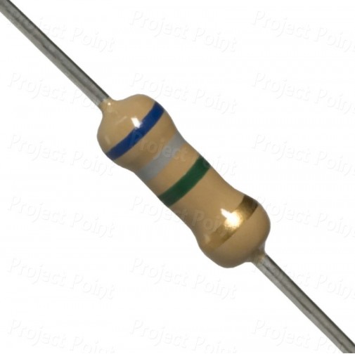 6.8M Ohm 0.5W Carbon Film Resistor 5% - High Quality (Min Order Quantity 1pc for this Product)