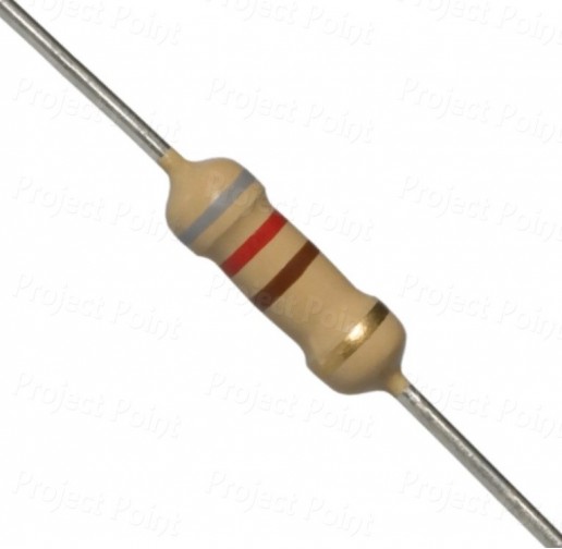 820 Ohm 0.5W Carbon Film Resistor 5% - High Quality (Min Order Quantity 1pc for this Product)