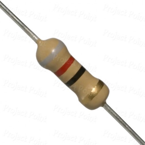 82 Ohm 0.5W Carbon Film Resistor 5% - Medium Quality (Min Order Quantity 1pc for this Product)