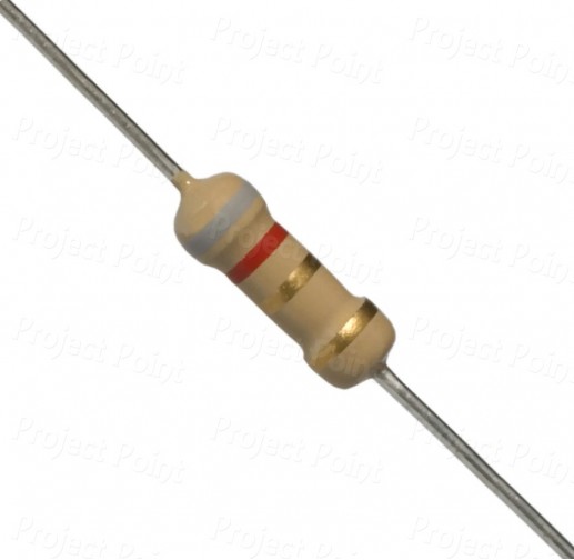 8.2 Ohm 0.5W Carbon Film Resistor 5% - High Quality (Min Order Quantity 1pc for this Product)