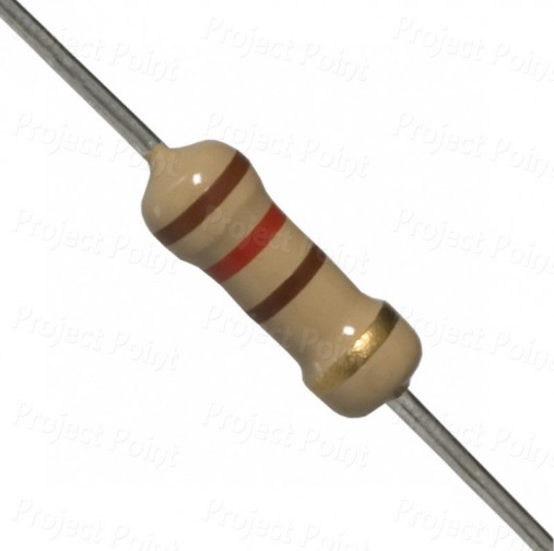 120 Ohm 0.5W Carbon Film Resistor 5% - Medium Quality (Min Order Quantity 1pc for this Product)