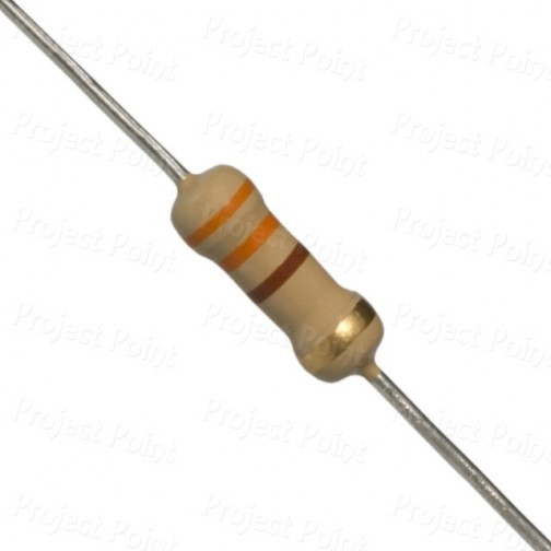 330 Ohm 0.5W Carbon Film Resistor 5% - Medium Quality (Min Order Quantity 1pc for this Product)
