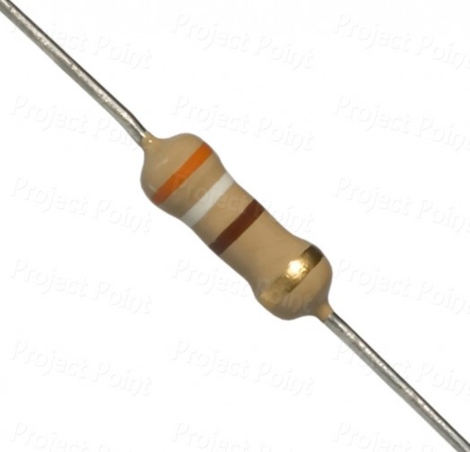 390 Ohm 0.5W Carbon Film Resistor 5% - Medium Quality (Min Order Quantity 1pc for this Product)