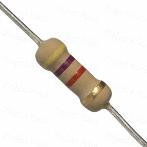 4.7K Ohm 1W Carbon Film Resistor 5% - High Quality (Min Order Quantity 1pc for this Product)
