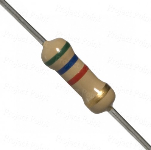 5.6K Ohm 1W Carbon Film Resistor 5% - High Quality (Min Order Quantity 1pc for this Product)
