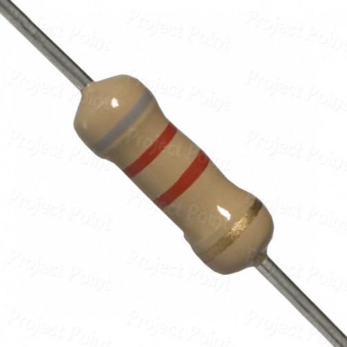 8.2K Ohm 1W Carbon Film Resistor 5% - High Quality (Min Order Quantity 1pc for this Product)