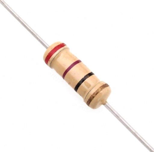 27 Ohm 1W Carbon Film Resistor 5% - High Quality (Min Order Quantity 1pc for this Product)