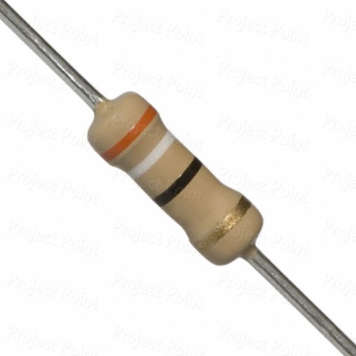 39 Ohm 1W Carbon Film Resistor 5% - High Quality (Min Order Quantity 1pc for this Product)