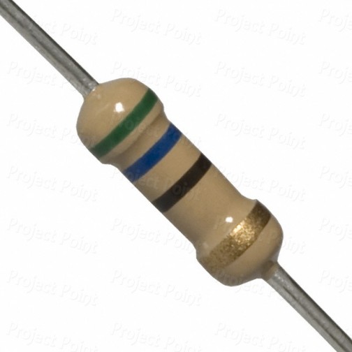 56 Ohm 0.5W Carbon Film Resistor 5% - Medium Quality (Min Order Quantity 1pc for this Product)