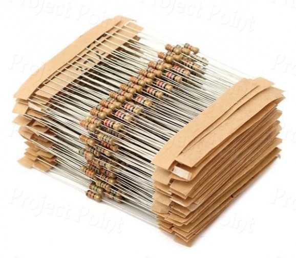 Resistors Pack - 12 Values Assorted - CFR 5% 0.25W - 240 Pcs (10 To 82 Ohm) (Min Order Quantity 1pc for this Product)