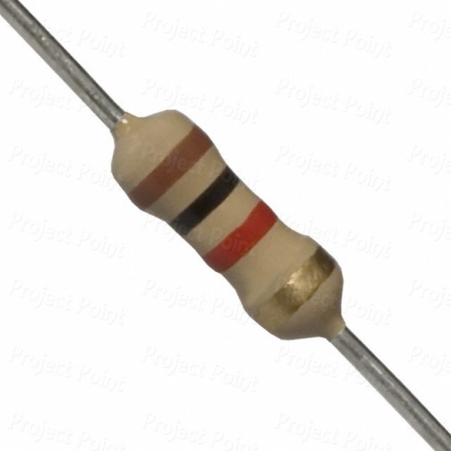 1K Ohm 0.25W Carbon Film Resistor 5% - High Quality (Min Order Quantity 1pc for this Product)