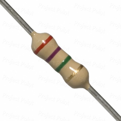 2.7M Ohm 0.25W Carbon Film Resistor 5% - High Quality (Min Order Quantity 1pc for this Product)