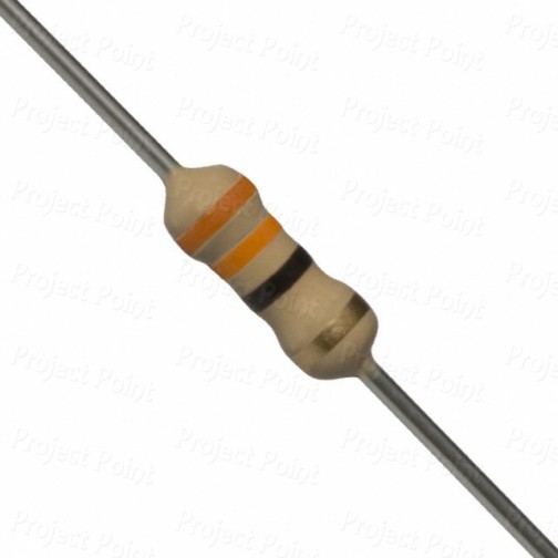 33 Ohm 0.25W Carbon Film Resistor 5% - Medium Quality (Min Order Quantity 1pc for this Product)