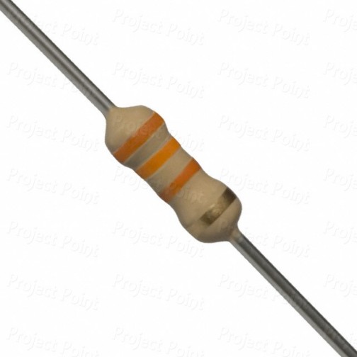 33K Ohm 0.25W Carbon Film Resistor 5% - High Quality (Min Order Quantity 1pc for this Product)