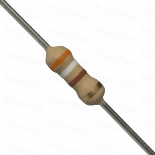390 Ohm 0.25W Carbon Film Resistor 5% - Medium Quality (Min Order Quantity 1pc for this Product)