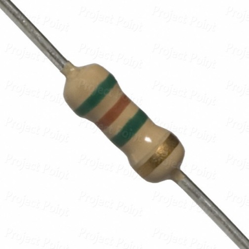 5.1M Ohm 0.25W Carbon Film Resistor 5% - High Quality (Min Order Quantity 1pc for this Product)