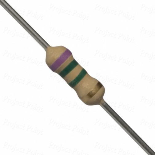 7.5M Ohm 0.25W Carbon Film Resistor 5% - High Quality (Min Order Quantity 1pc for this Product)