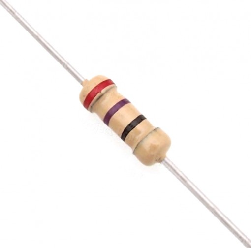 27 Ohm 0.5W Carbon Film Resistor 5% - High Quality (Min Order Quantity 1pc for this Product)