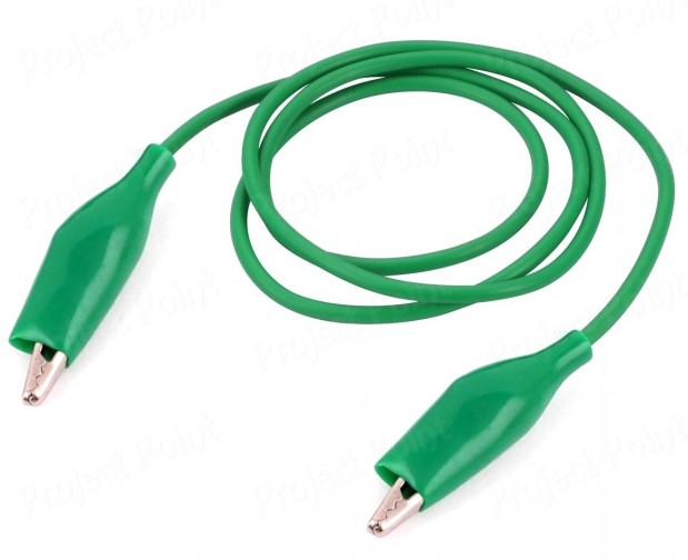 Alligator to Alligator (Crocodile) Jumper Cable - 6A 20cm Green (Min Order Quantity 1pc for this Product)