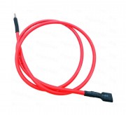 24A Battery Cable - Female Spade Terminals to Open Wire - 61cms Red