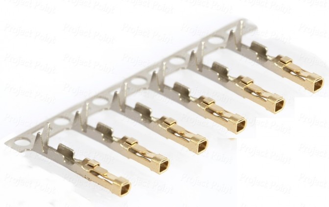 Gold Plated Female Crimp Pin for 0.1" Housings (Min Order Quantity 1pc for this Product)