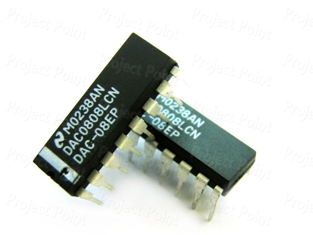 DAC0808 8-Bit Digital-to-Analog Converter (Min Order Quantity 1pc for this Product)