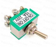 Double Pole Center-Off Toggle Switch - 10A