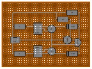 NAND Gate Using Diodes + Transistor on Dot Matrix PCB