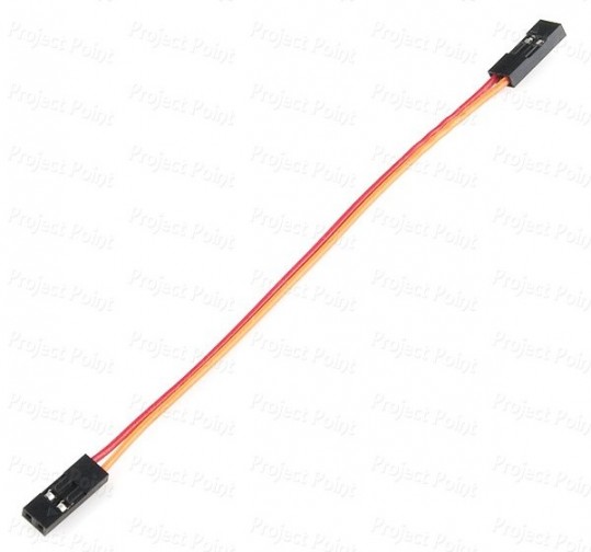 2-Pin Ribbon Cable Female to Female Jumper Wires - 18Cms (Min Order Quantity 1pc for this Product)