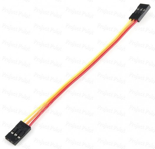 3-Pin Ribbon Cable Female to Female Jumper Wires - 18cms (Min Order Quantity 1pc for this Product)