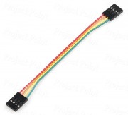 4-Pin Ribbon Cable Female to Female Jumper Wires - 18cms