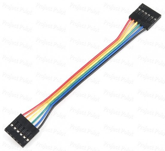 6-Pin Ribbon Cable Female to Female Jumper Wires - 18Cm (Min Order Quantity 1pc for this Product)