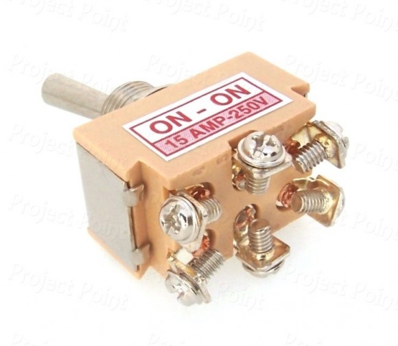 DPDT High Quality Heavy Duty Toggle Switch - 15A (Min Order Quantity 1pc for this Product)