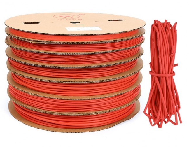 Heat Shrink Tube 3.5mm Red - 1Mtr (Min Order Quantity 1mtr for this Product)