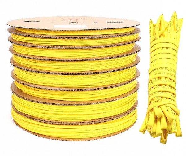 Heat Shrink Tube 5mm Yellow - 1Mtr (Min Order Quantity 1mtr for this Product)
