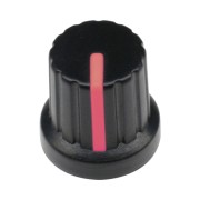 12mm Black Plastic Knob With Red Pointer
