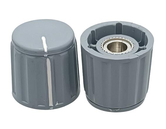 21mm Gray Collet Knob for 6.3mm Shaft Potentiometer (Min Order Quantity 1pc for this Product)