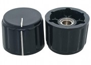 28mm Black Collet Knob for 6.3mm Shaft Potentiometer