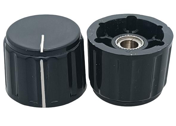 28mm Black Collet Knob for 6.3mm Shaft Potentiometer (Min Order Quantity 1pc for this Product)