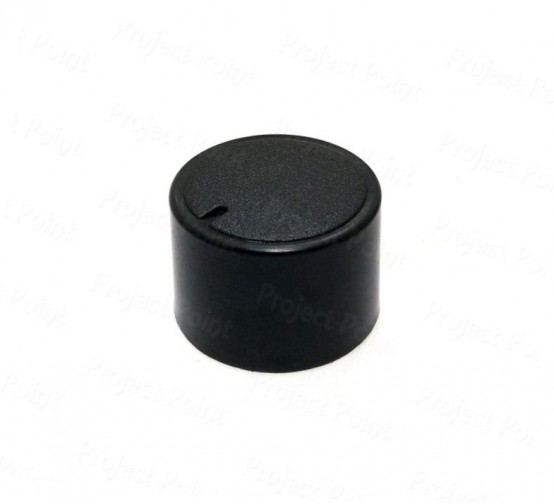 25mm Black Plastic Knob for D-Type Shaft - Low Profile (Min Order Quantity 1pc for this Product)