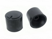 15mm Black Plastic Knob for D-Type Shaft - Low Profile