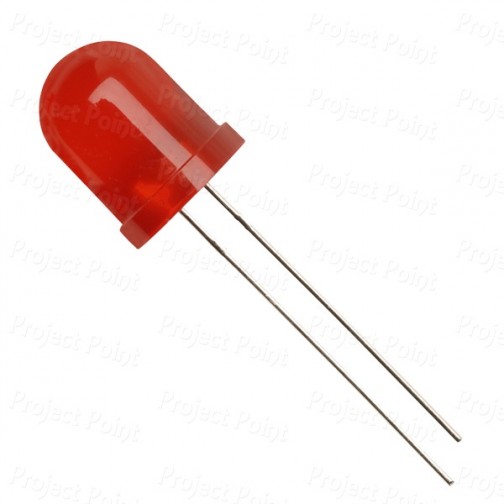 10mm Best Quality Red LED - Diffused Lens (Min Order Quantity 1pc for this Product)