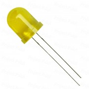LED Yellow 10mm Diffused Lens - Low Quality