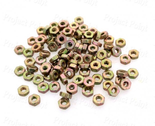 M3 Best Quality Nut - Golden Plated (Min Order Quantity 1pc for this Product)