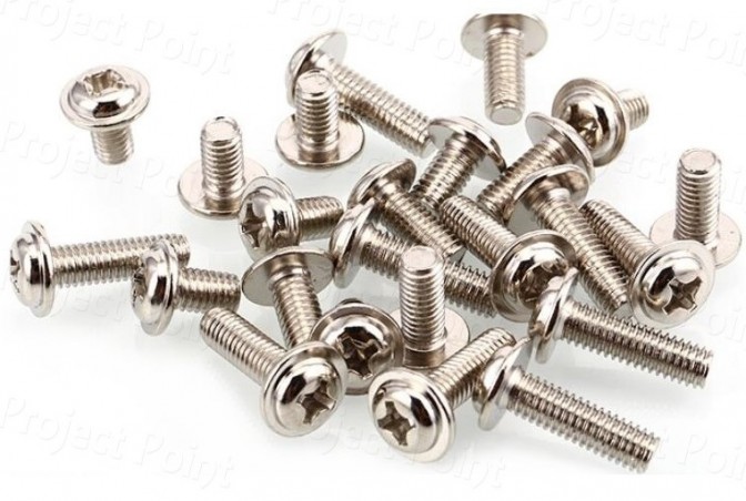 M3 Phillips Round Pan Washer Head Machine Screw - 6mm (Min Order Quantity 1pc for this Product)