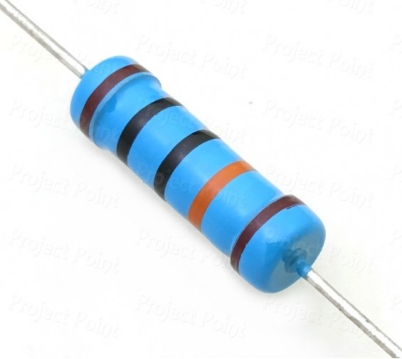 100K Ohm 3W Metal Film Resistor 1% - High Quality (Min Order Quantity 1pc for this Product)