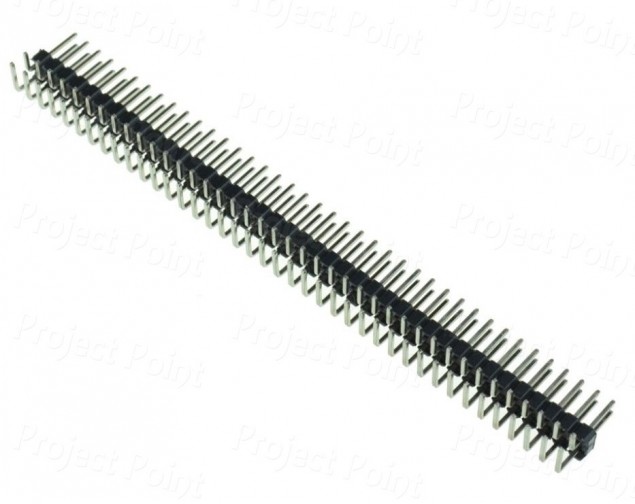 40 Pin Male Double Row Right Angle Pin Header - Berg Strip (Min Order Quantity 1pc for this Product)